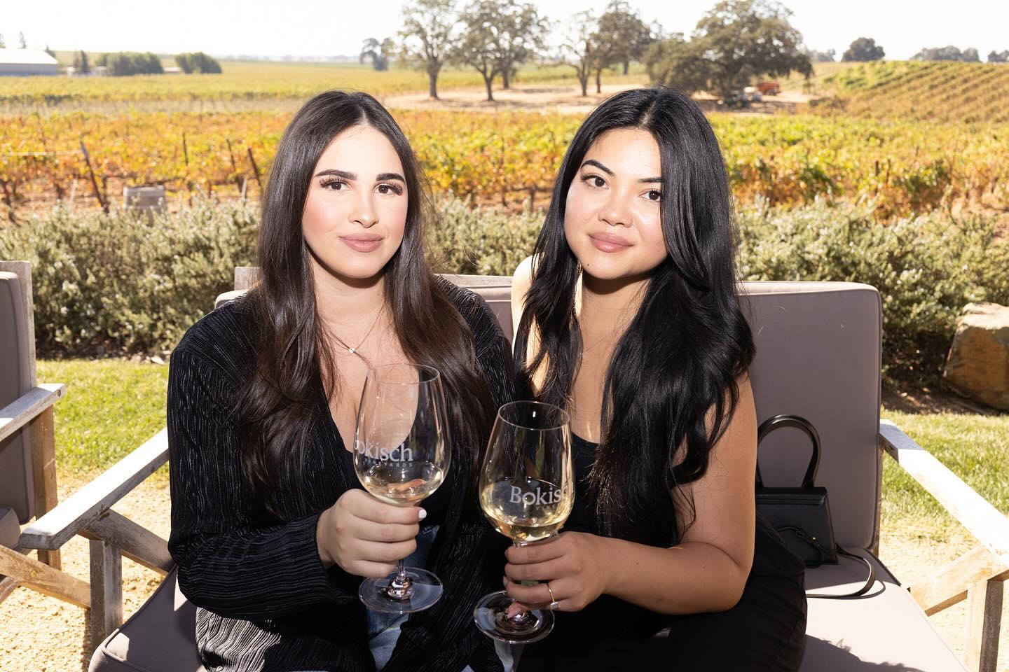 Girls wine tasting at Bokisch